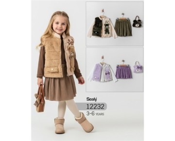 3/6 YAŞ-12232-3 LÜ KIZ  TAKIM