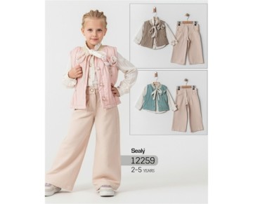 2/5 YAŞ-12259-YELEKLİ KIZ TAKIM