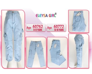 13/16 YAŞ-60772-ELEYSA KIZ KOT PANTOLON