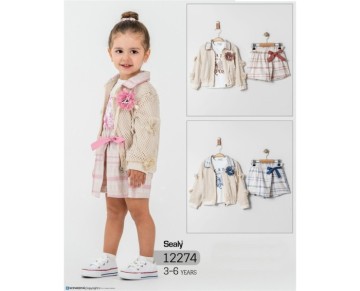 3/6 YAŞ-12274-3 LÜ KIZ  TAKIM