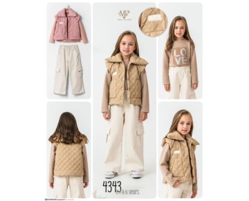 6/9 YAŞ 4343-ŞAL YAKALI ÜÇLÜ TAKIM