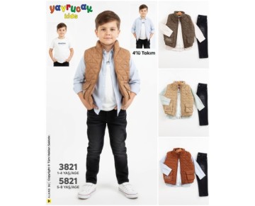 5/8 YAŞ-5821-MEVSİMLİK ERKEK 4 LÜ TAKIM