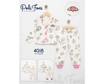 1/3 YAŞ 4018-KALPLİ SÜZENELİ YAKALI PİJAMA TAKIM