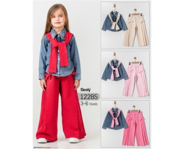 3/6 YAŞ-12285-KOT GÖMLEK PANTALON TAKIM