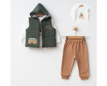 9/18 AY 655-ARABALI MÜSLİN YELEKLİ 3 LÜ TKM