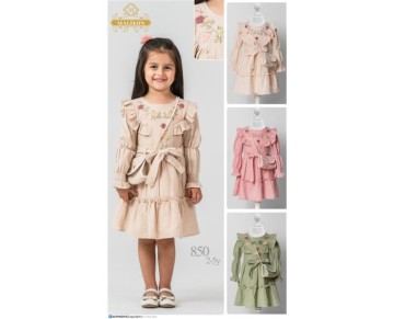2/5 yaş 850-NAKIŞLI ELBİSE