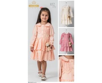 2/5 yaş 852-GÜPÜRLÜ KATKAT ELBİSE