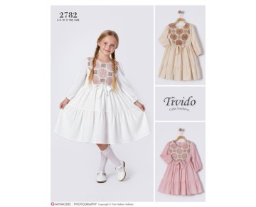 6/12 YAŞ-2782-Nakışlı Elbise