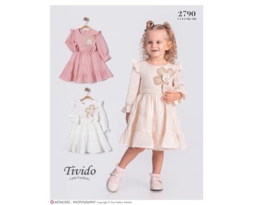 2/5 YAŞ-2790-Çiçekli Elbise,