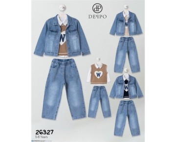 5/8 YAŞ-26327-26327 5/8YAŞ KOTLU MODEL DÖRTLÜ TAKIM