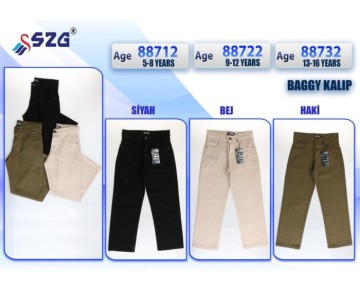 13/16 YAŞ-88732-SZG RENKLİ PFD ERKEK PANTOLON