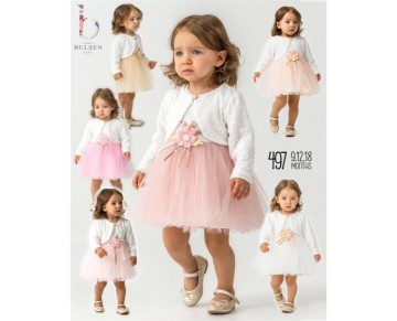 9/18 AY-497-PULLU PITIRCIK BOLEROLU ELBİSE