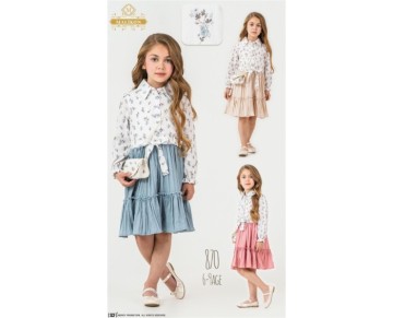 6/9 yaş -870-KRAŞLI ELBİSE