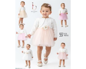 9/18 AY-557-ALTIN SİMLİ ÇİÇEKLİ BOLEROLU ELBİSE