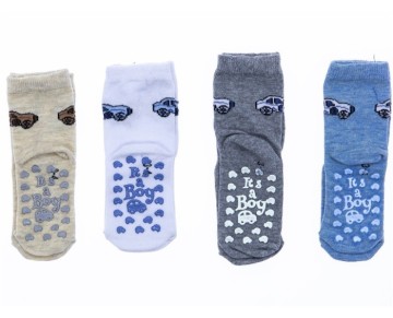 1/4 YAŞ 4053 ABS BASKILI BEBE SOKET ÇORAP