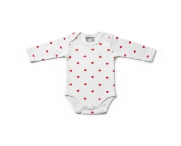 1/3 yaş-708336-BABYTOO BUYUK KALP DESENLI KOLLU BADI