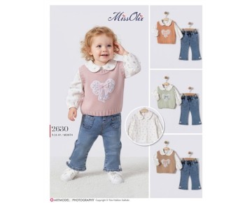 9/24 AY-2630-çiçekli tunik-triko süeter-kot pantalon