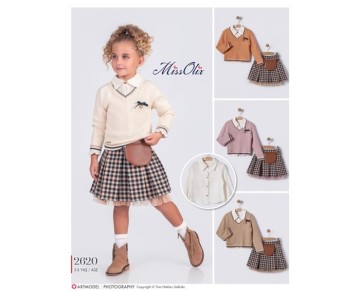 3/6 YAŞ-2620-GÖMLEK-TRİKO KAZAK-ETEK