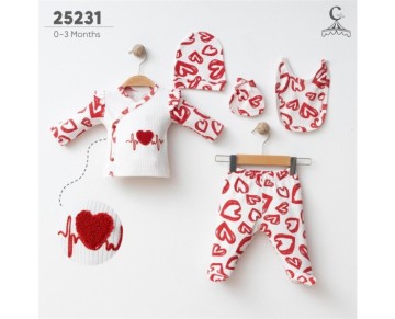 0/3 AY 25231-RİTİMLİ KALPLİ 5 Lİ SET