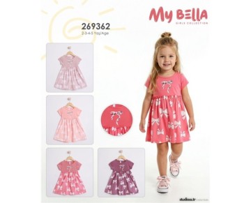 2/5 YAŞ-269362-FİYONK BASKILI ELBİSE