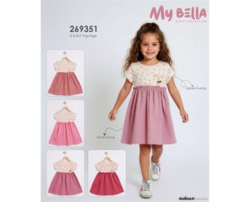 2/5 YAŞ-269351-PUANLI MÜSLİN ELBİSE