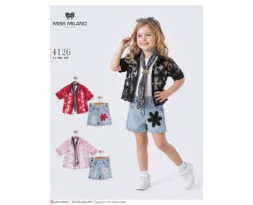 3/6 AY-4126-ZAMBAK GOMLEKLI FLORLU TAKIM