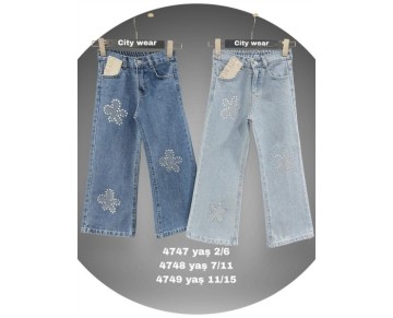 7/11 YAŞ-4748-citywear kız pantolon