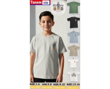 13/16 yaş 10041-S.YK ARKASI BASKILI TİŞÖRT