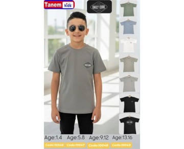 9/12 yaş 10048-S.YK ARKASI BASKILI TİŞÖRT