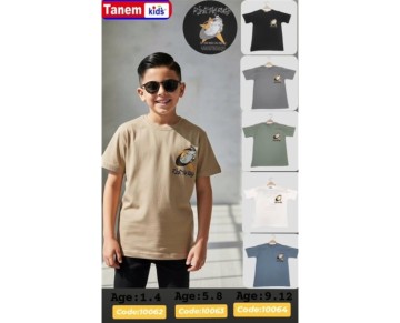 5/8 yaş 10063-S.YK ARKASI BASKILI TİŞÖRT