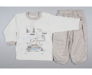 1-2 YAS ERK 3 AYI BASKILI 2LI PIJAMA TK