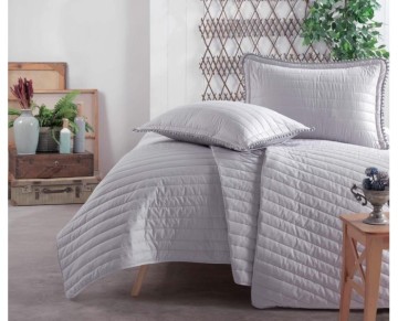 Clasy Çift Kişilik Yatak Örtüsü Pedra V2 Gri