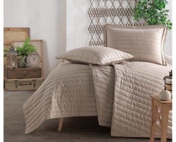 Clasy Çift Kişilik Yatak Örtüsü Pedra V5 Kahve