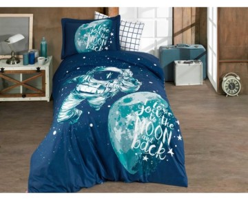 Hobby Tek Kişilik Poplin Nevresim Takımı Galaxy Royal