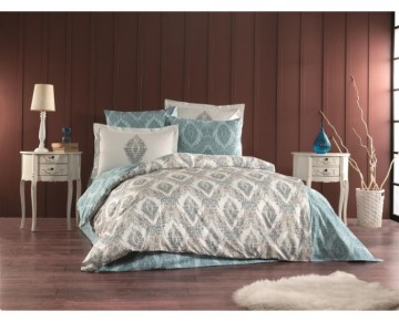 Hobby Çift Kişilik Poplin Nevresim Retro Mint