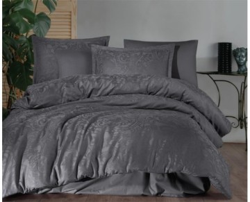 Clasy Exclusive Jakarlı Çift Kişilik Pamuk Saten Nevresim Takımı Hemera v1 Antrasit
