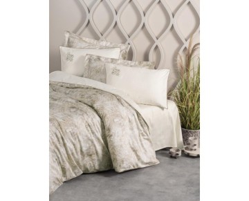 Cotton Box Çift Kişilik Elit Saten Nevresim Takımı Beatrix Bej