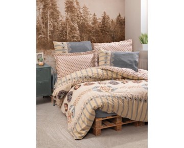 Cotton Box Etnich Tek Kişilik Nevresim Takımı Dakota Gri