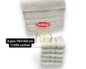 Hobby Dolce Açık Mavi 70x140 6'lı Havlu Seti