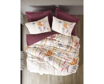 Cotton Box Tek Kişilik Nevresim Takımı Flos Bordo 8680108078631