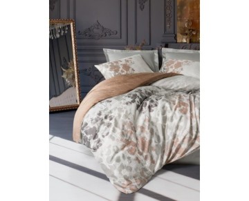 Cotton Box Blatt Gri Saten Nevresim Takımı Çift Kişilik