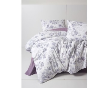 Cotton Box Flanel Nevresim Takımı Çift Kişilik Sadie Mor