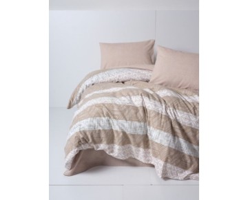 Cotton Box Flanel Nevresim Takımı Çift Kişilik Arrow Krem