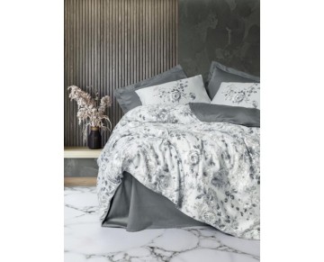Cotton Box Moale Gri Saten Nevresim Takımı Çift Kişilik