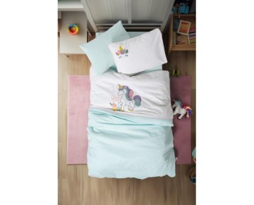 Cotton Box Punch Nakışlı Bebek Nevresim Takımı Doli Mint