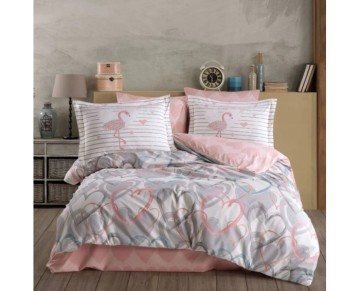 Hobby Çift Kişilik Poplin Nevresim Diana Gri