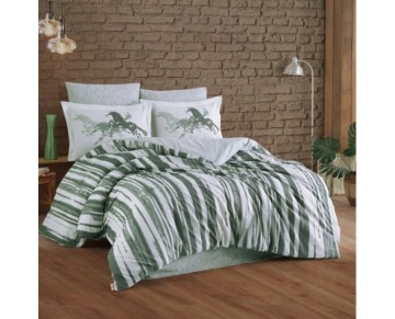 Hobby Çift Kişilik Poplin Nevresim Cascade Yeşil