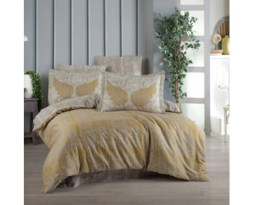 Hobby Çift Kişilik Saten Nevresim Lydia Gold