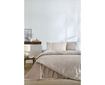 Özdilek Çift Kişilik Ranforce Nevresim Takımı Natural Line Bej