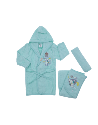 3/24  AY 398 KÖPEKLİ BORNOZ SET